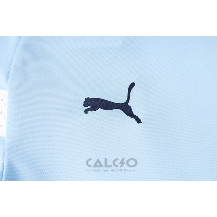 Tuta da Track Manchester City Manica Corta 2022-2023 Blu - Pantaloncini